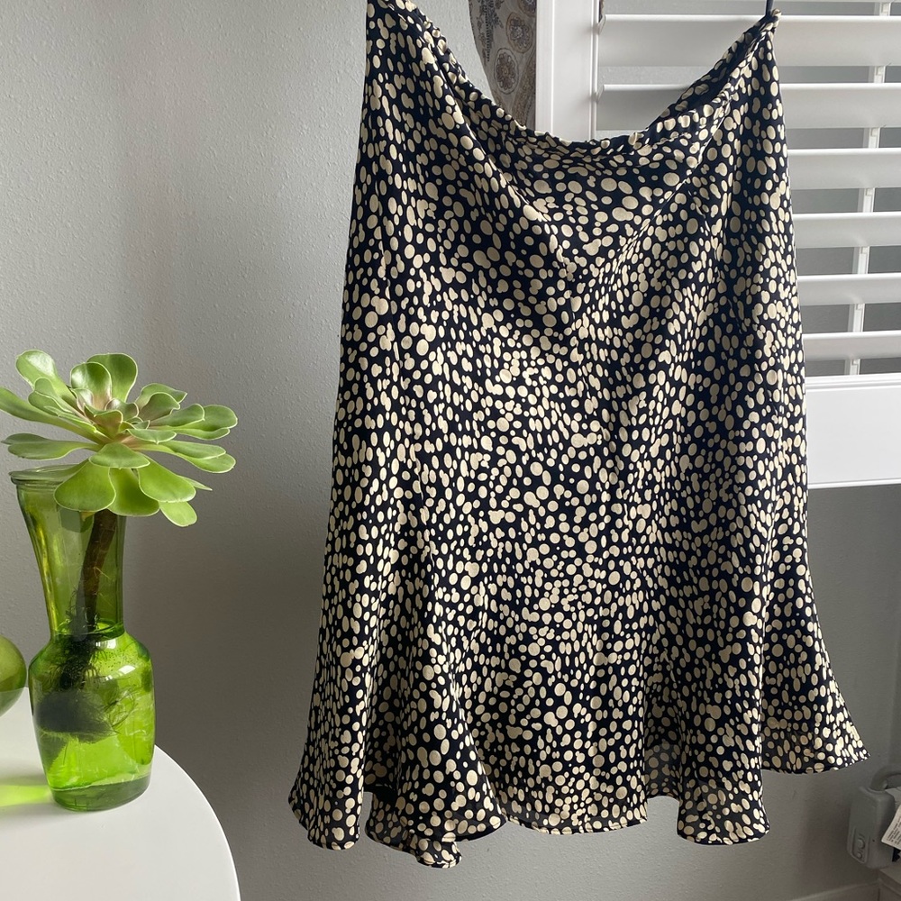 Jones New York Silk Skirt polka dot